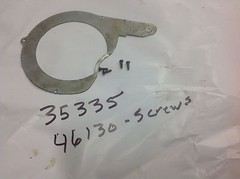 Ridgid 35335 Back Plate w/4 Screws Part for 358 Ratchet Tube Bender. USED