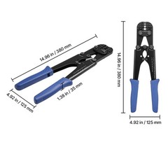 Uimoso Steel Wire Rope Crimping Tool 3/64&Prime;-1/8&Prime; with Metric & Imperial Markings