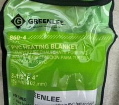 Greenlee 860-4, PVC Heating Blanket for 3‑1/2&Prime; and 4&Prime; &ndash; Bending-, 120VAC, 1300W
