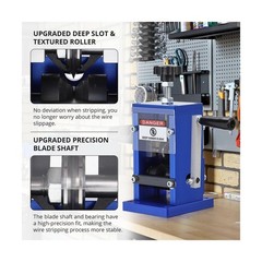 Manual Wire Stripper Machine, 0.06-1&Prime; Copper Peeler, Drill or Hand Crank Drive
