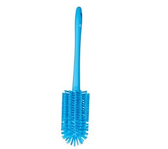 2x One-Piece Pipe Brush, 16&Prime; Long, 3.1&Prime; Round &ndash; Medium, Blue (5382803) Vikan