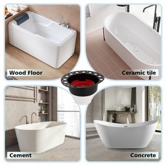 Freestanding Tub Drain Rough-in Kit, Bathtub Kit with PVC Plastic White