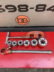 Ridgid 00R Pipe Threading Set, Ratchet, Handle+6 Dies ALL GOOD TEETH 7/9/26 #1