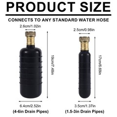 2pcs Drain Bladder Kit, Drain Unclogger Pipe Bladder Clog Cleaning Tool for 1&hellip;