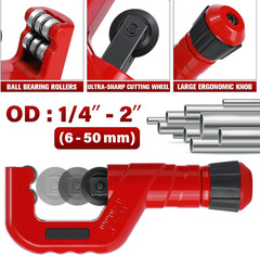 4-1 Tubing Cutter Set, Heavy Duty Pipe Cutter 1/4&Prime;-2&Prime; OD, Mini Pipe Cutter 1/8&Prime;-
