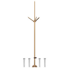 Copper Lightning Rod Kit with Down Conductor Clamp UL Listed for Roof, Bronze