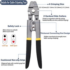 Wire Rope Crimping Tool Kit,165FT 165FT, 1/16 inch, Kit