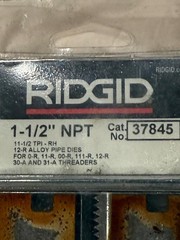 Ridgid Tool 37845 Pipe die 12R 1-1/2in (New Water Exposure)