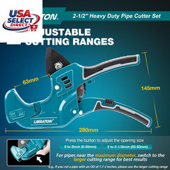 Heavy-Duty PVC Pipe Cutter up to 2-1/2&Prime; with Deburring Tool