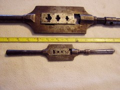 2 Antique Butterfield & Co No 23A & 53 Pipe Bolt Threader Die Wrenches tools
