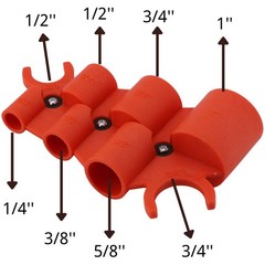 U.S. Solid Deburring Pipe and Depth 1/4 Inch &ndash; 1 Sizes, Orange