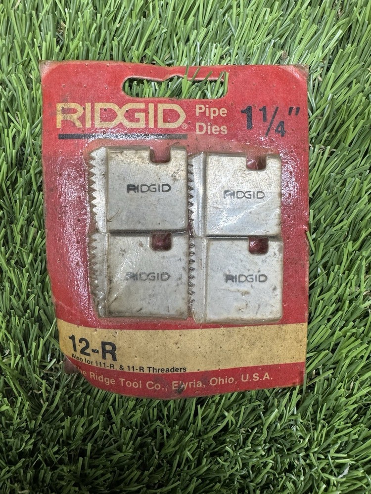 NEW Rigid Pipe Dies 12R 1-1/4&Prime; NOS USA 4ct