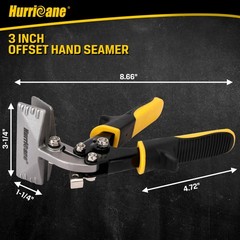 3 Inch Offset Hand Seamer, Sheet Metal Bending Pliers for Roofing, Siding, HV&hellip;