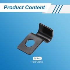 30Pcs 5mm Pipe Strap Carbon Steel Conduit Strap, Black