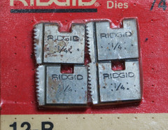 Ridgid 1/4&Prime; Pipe Threader Die Set for 12-R 11-R 00-R 0R 111-R 30A Threader Heads
