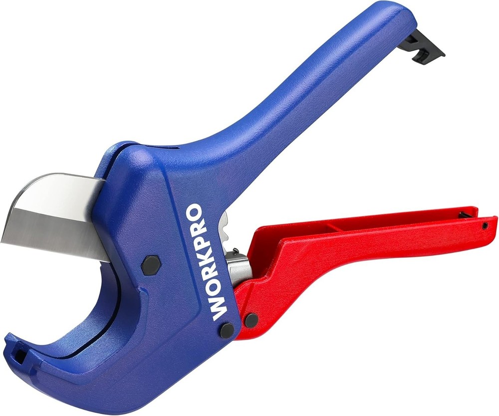 Workpro Ratchet Pipe Cutter Tool Up to 2 1/2 Inches PEX PVC PPR Plastic Hose