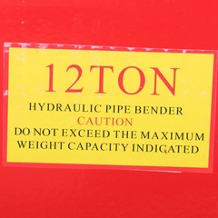 12 Ton Tubing Bender Copper Exhaust Pipe Bender Manual Hydraulic With 6 Dies