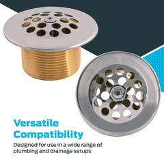 EZ-FLO Trip Lever Chrome Plated Brass Bath Drain Assembly with Drain Washer, &hellip;