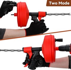 New 50 FT Double Mode Drain Snake Tools, 11-in-1 Drain Auger for Sink and Dra&hellip;