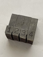 Set of 4 Toledo No. 11-12 1-1/4in Pipe Threading Dies