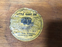 Antique Tool Set Die Set Wells Bros. Co. Little Giant 67 1/2 Oversized 27 pieces