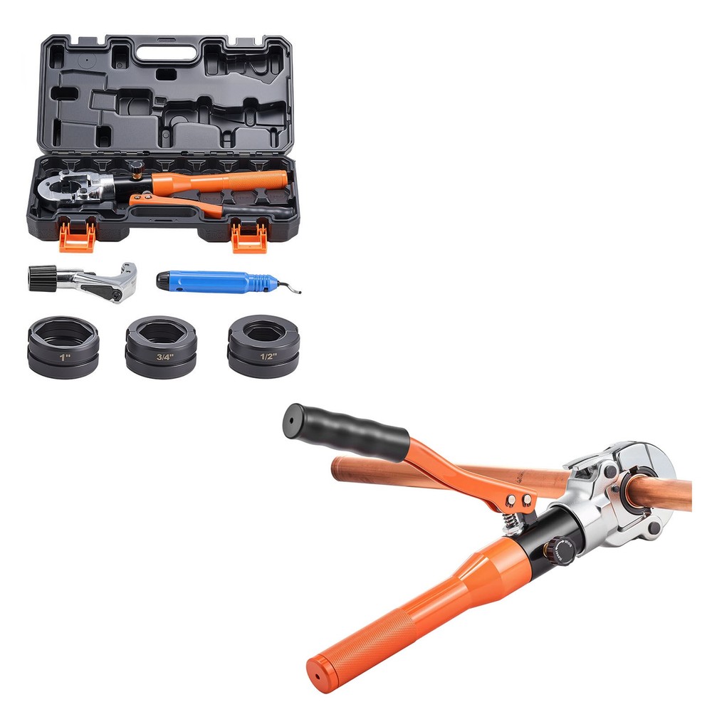 Uimoso Hydraulic Copper Pipe Crimping Tool with 1/2&Prime;, 3/4&Prime;, 1&Prime; Jaws