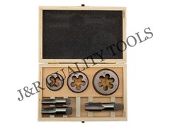 6 PC 1/4&Prime; 3/8&Prime; 1/2&Prime; INCH HIGH CARBON STEEL PIPE TAP & AND DIE SET