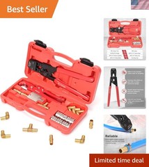iCrimp Universal PEX Crimping Tool Kit for Effortless Installations, 3/8&Prime; to 1&Prime;