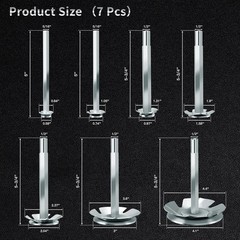 PVC Fitting Saver, 7 Pcs Pipe Reamer Tool for Removing SCH 40 7 Pcs, Silver