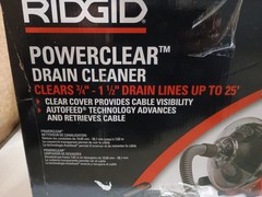 Ridgid Powerclear 120-Volt Drain Cleaning Snake Auger Machine &ndash; USED ONCE!
