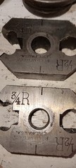 Antique Early Reed Mfg Co Pipe Threader Set w/ Box 1/2&ndash;1&frac14; R Dies Erie PA