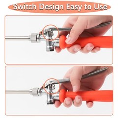 Adjustable Nozzle Spray Wand 44 Inch Stainless Steel Built In Shut Off Valve