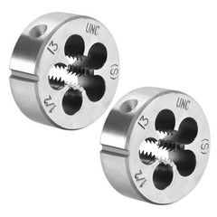 1/2-13 UNC Round Dies Machine Thread Threading Dies 1.5&Prime; OD Tool Steel 2pcs