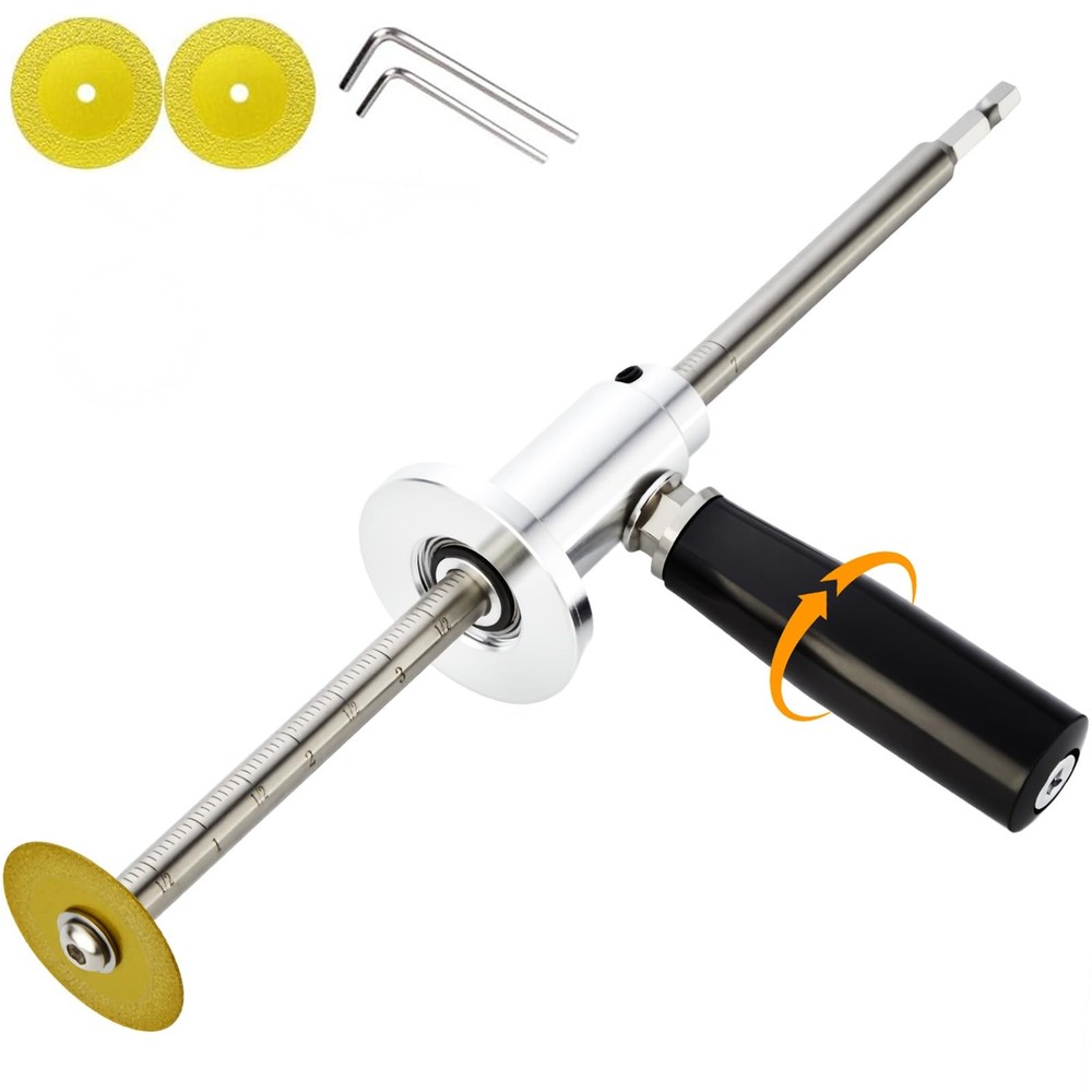 Internal/Inside PVC-ABS Pipe Cutter Tool for Drill,with Handle and 3 Diamond &hellip;