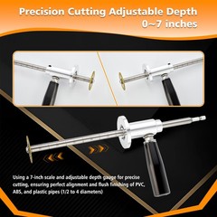 Internal/Inside PVC-ABS Pipe Cutter Tool for Drill,with Handle and 3 Diamond &hellip;