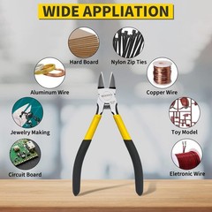 Wire Cutters 5 Pack, 6 inch Flush Cutters, Spring Loaded Cutting Pliers,Precisi
