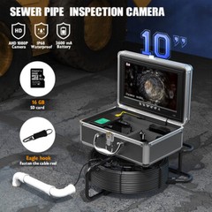 512 hz Drain Sewer Camera Self-leveling Pipe Inspection Camera 10&Prime; Monitor 30 m