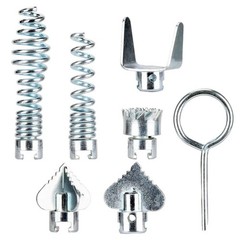 7X Cutter Drain Cleaner Plumbing Snake Cable Auger Clog Sewer Unblocker Tool KIT