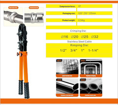 Hydraulic Copper Pipe Tube Fitting Pex-Pro Press Crimping Tool Crimper Pliers