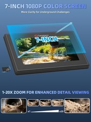 Sanyipace Sewer Camera 66FT 7&Prime; IPS Pop-up 20X Zoom Waterproof