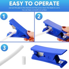 3 Pieces PTFE Plastic Tubing Cutter Hose Tube Pipe Accurate Blue