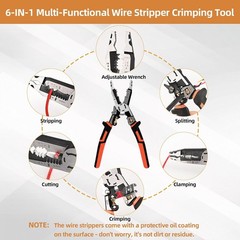 Nuaoi 10-in-1 Wire Stripper and Crimping Tool &ndash; Heavy Duty Cable Cutter Pliers