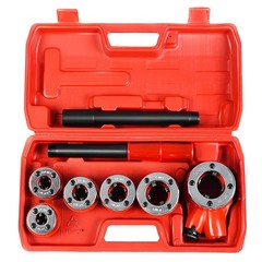 IRONMAX New Ratchet Ratcheting Pipe Threader Kit Set w/ 6 Dies and Storage Case