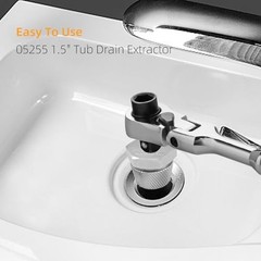 1.5&Prime; Tub Drain Extractor Tool &ndash; Remove Stubborn Rusted Bathtub Drains, 1 Pack