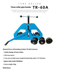 Three-roll Pipe Bender TR-60A Comes Standard with Two Sets of Moulds 30*40㎜