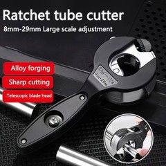 Professional Ratchet Pipe Cutter for HVAC Work on Copper Aluminum Steel PVC