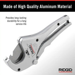 1/8 In. &ndash; 1-5/8 In. RC-1625 Aluminum Ratchet Action Plastic Pipe and Tubing Cutt