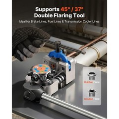 Professional Brake Line Flaring Tool,45-37 Degree Double Flare Bubble Flare Tool