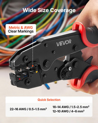 22-10 AWG Ratcheting Wire Crimping Tool Electrical Terminal Pliers