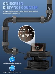 Sanyipace Sewer Camera 66FT 7&Prime; IPS Pop-up 20X Zoom Waterproof